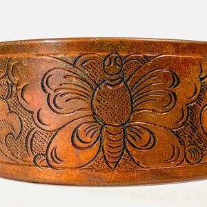 EUC Nepalese Butterfly Copper Cuff Bracelet Himalayan Excellent Condition 🦋✨